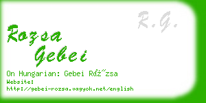 rozsa gebei business card